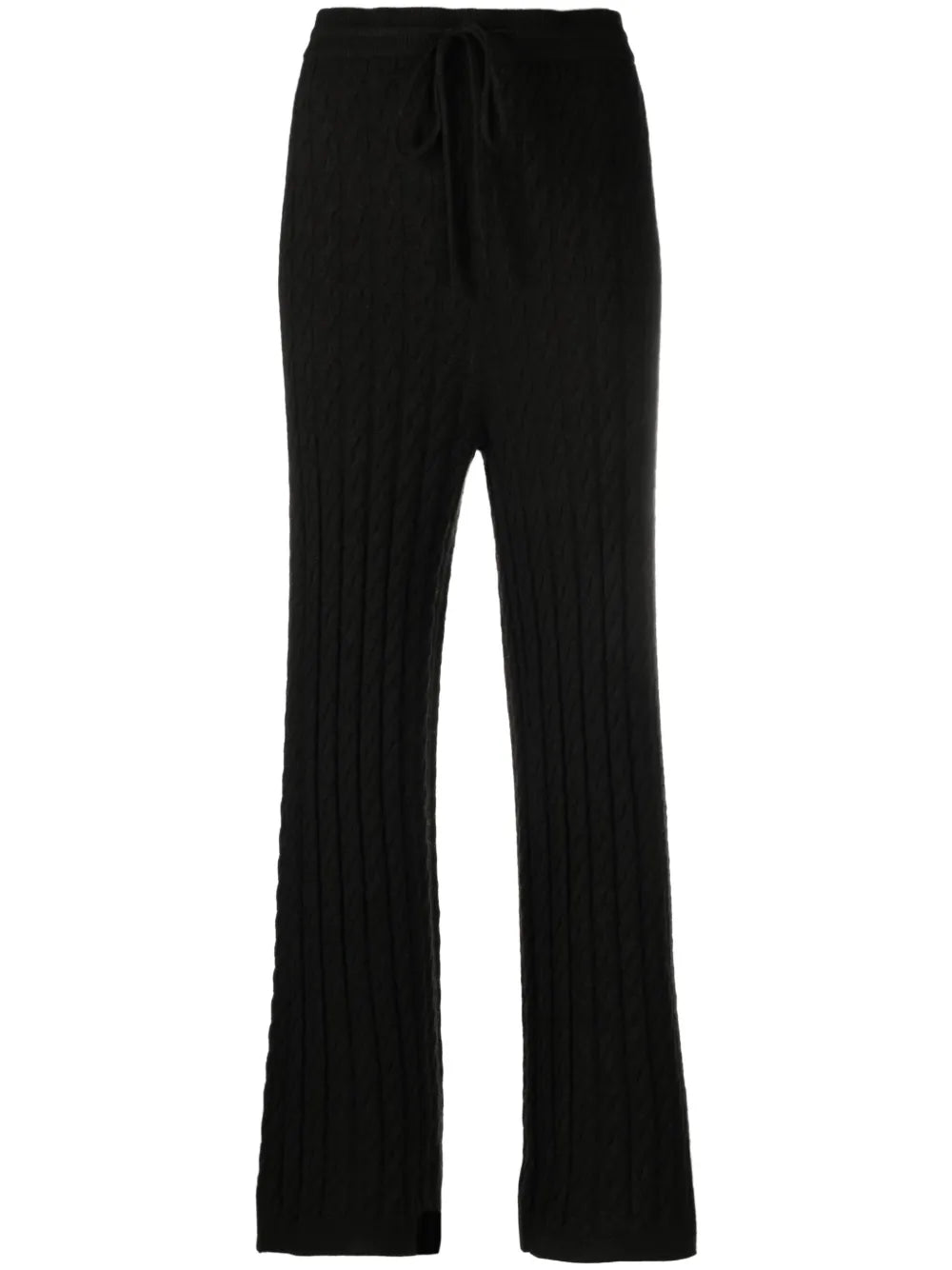 Cable-Knit Straight-Leg Trousers