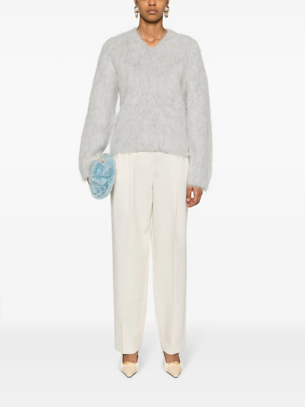 Double-Pleated Tailored Trousers