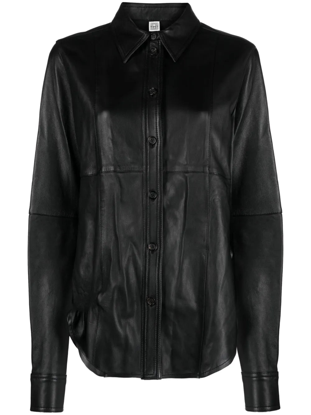 Panelled Leather Shirt