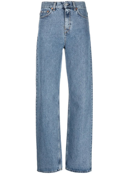 High-Waist Straight-Leg Jeans