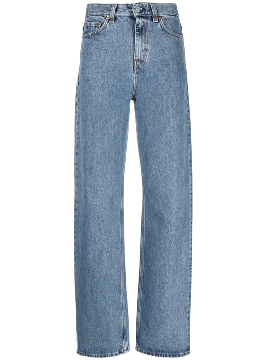High-Waist Straight-Leg Jeans