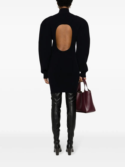 High-Neck Backless Dress
