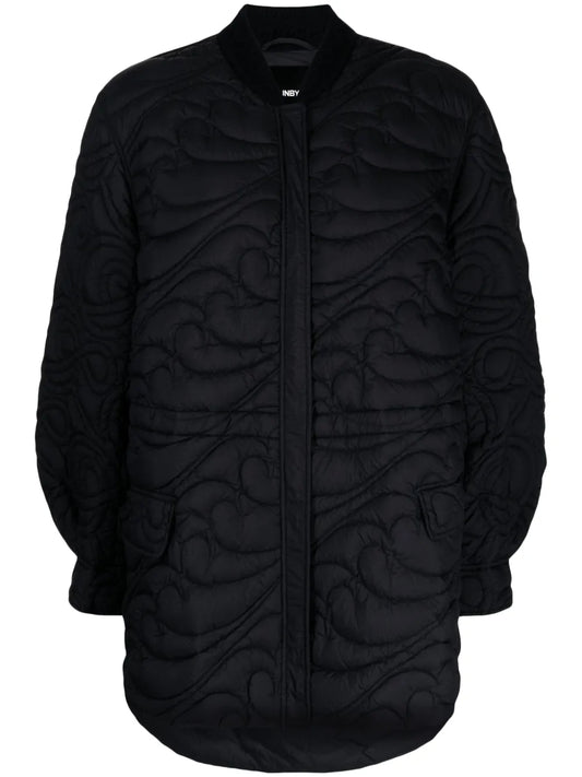 Drawstring-Waist Quilted Jacket