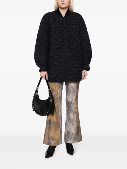 Drawstring-Waist Quilted Jacket