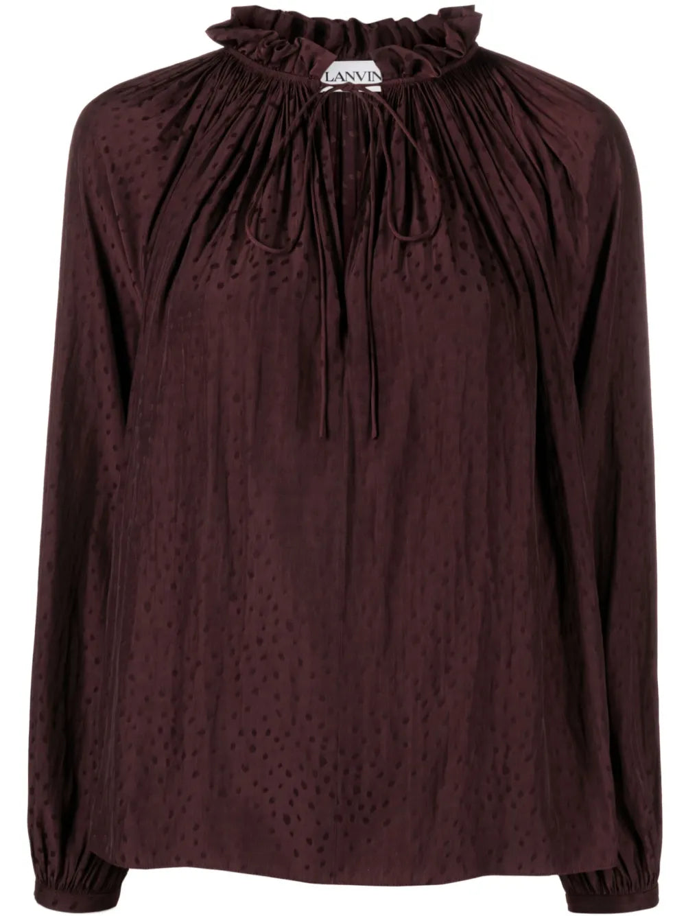 Ruffle-Detailed Flared Blouse