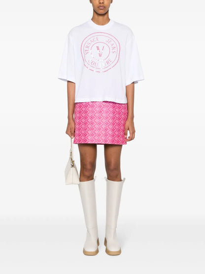 Glittered Logo-Print Cotton T-Shirt
