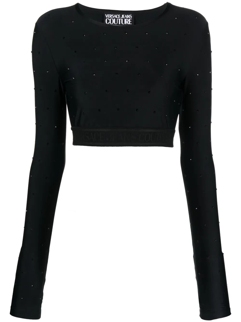 Crystal-Embellished Crop Top