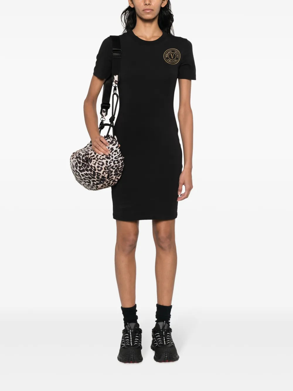 Logo-Print Stretch-Cotton Dress