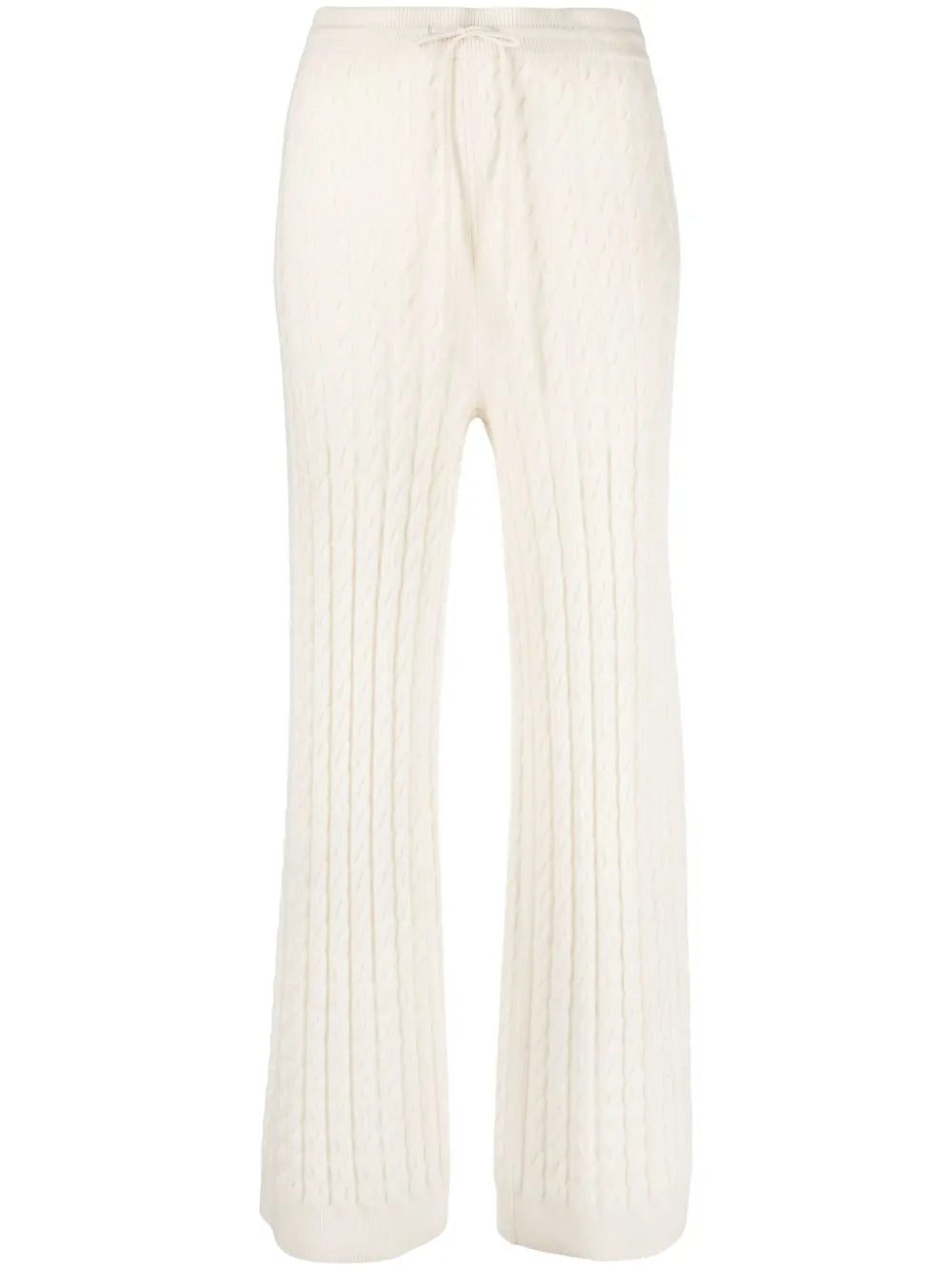 Cable-Knit Straight-Leg Trousers