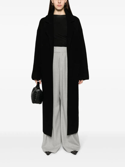Drop-Shoulder Ribbed-Knit Cardigan