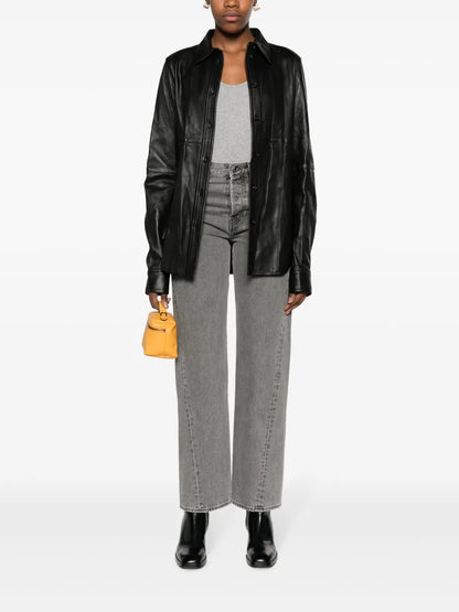 Twisted Seam Straight-Leg Jeans