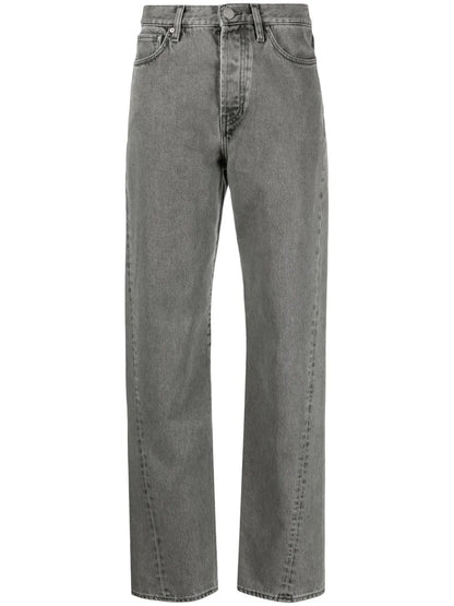 Twisted Seam Straight-Leg Jeans