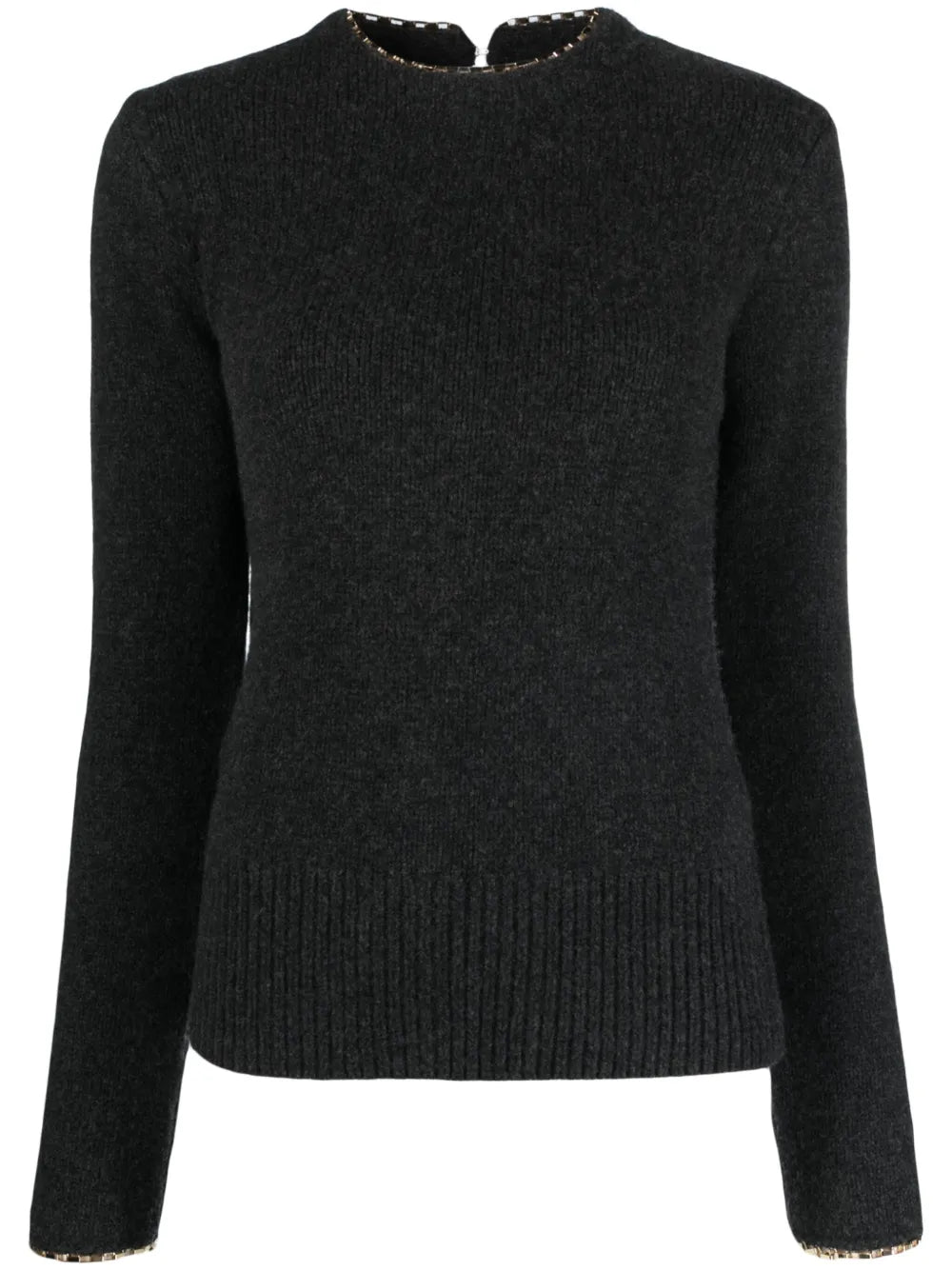 Chain-Edge Wool-Cashmere Jumper