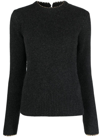 Chain-Edge Wool-Cashmere Jumper
