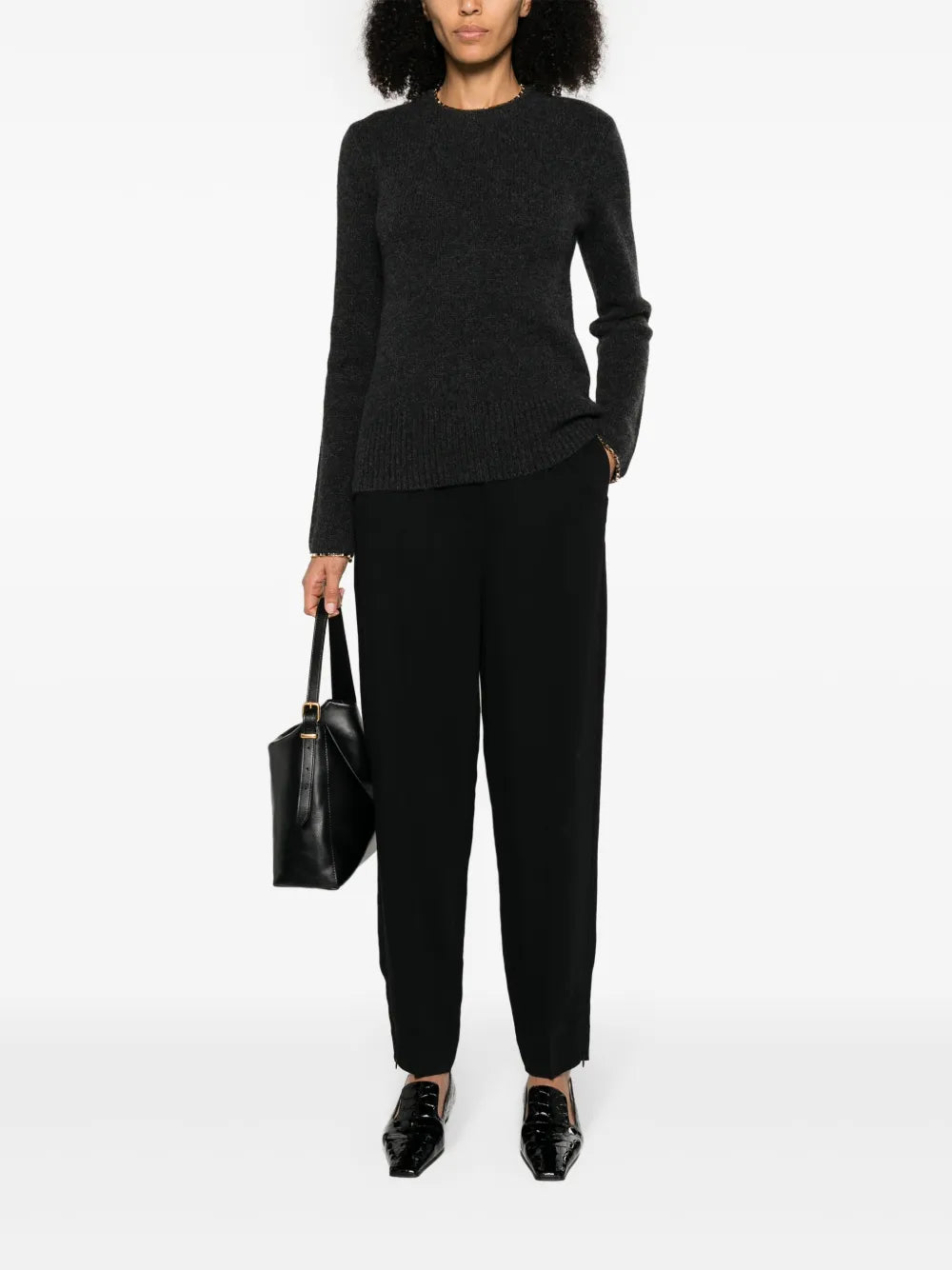 Chain-Edge Wool-Cashmere Jumper
