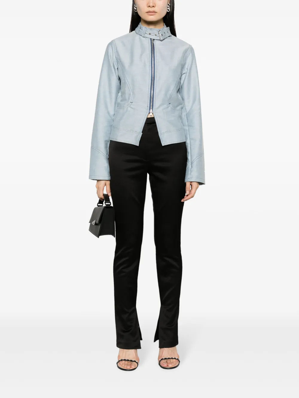 Stretch-Satin Tailored Legging
