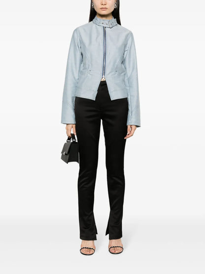 Stretch-Satin Tailored Legging