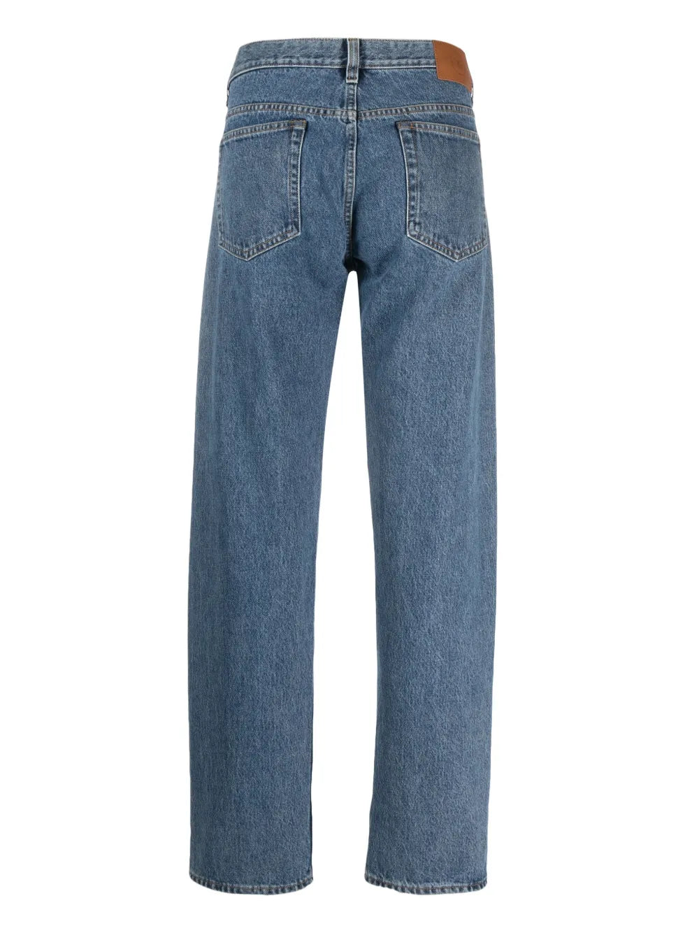 Logo-Patch Straight-Leg Jeans