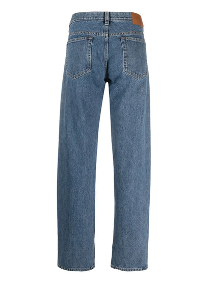Logo-Patch Straight-Leg Jeans
