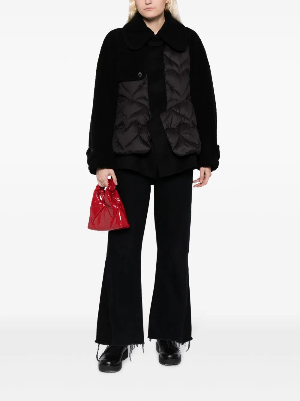 Heart-Motif Quilted Puffer Jacket