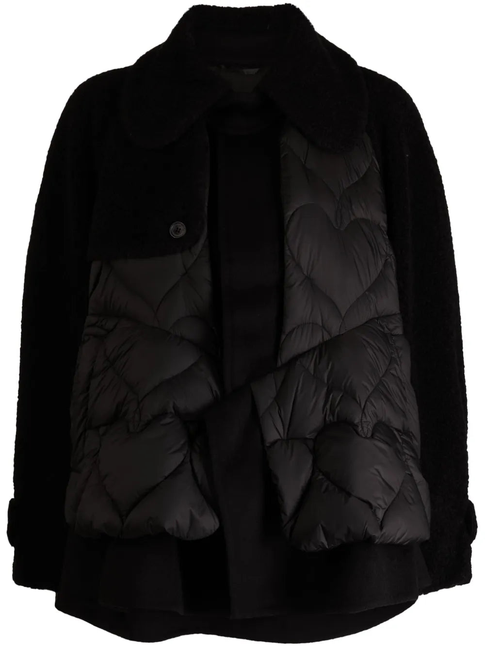 Heart-Motif Quilted Puffer Jacket