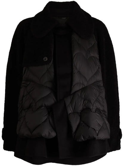 Heart-Motif Quilted Puffer Jacket
