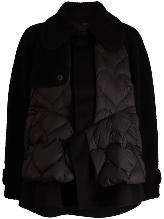 Heart-Motif Quilted Puffer Jacket