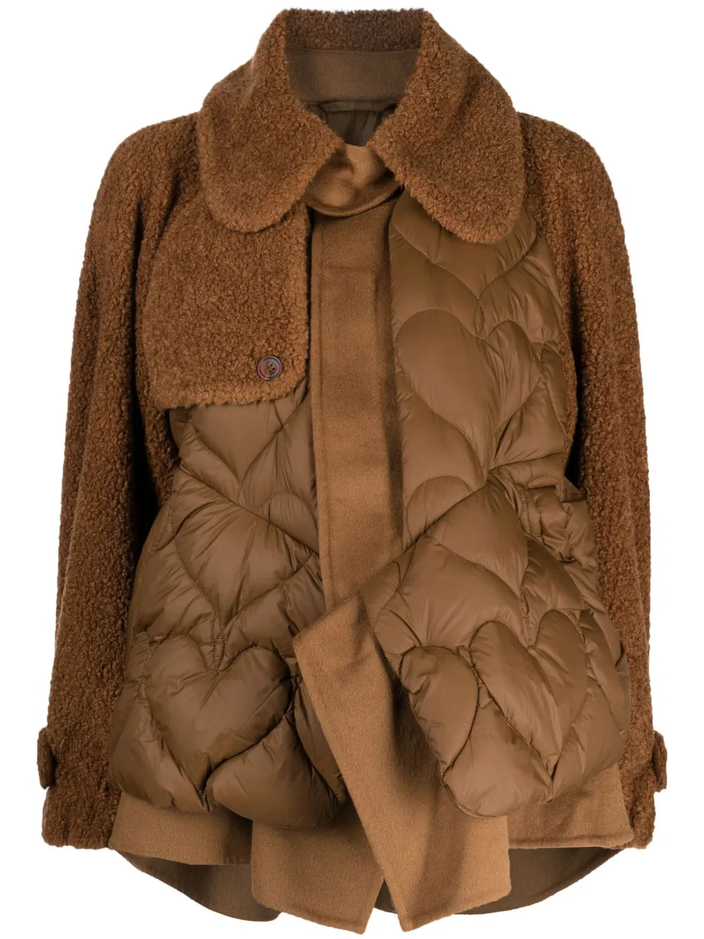 Heart-Motif Quilted Puffer Jacket