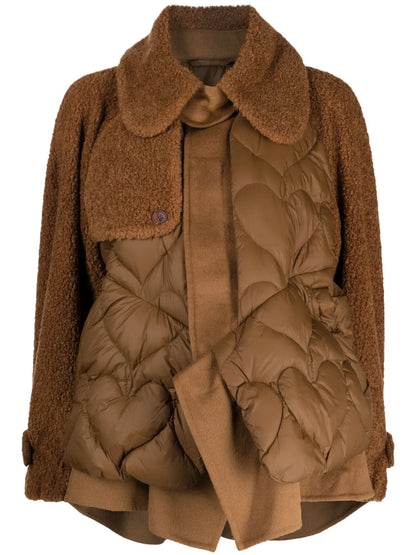 Heart-Motif Quilted Puffer Jacket