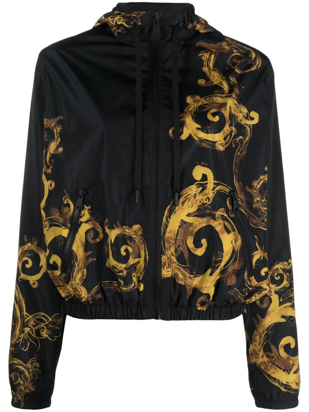 Barocco-Print Hooded Jacket