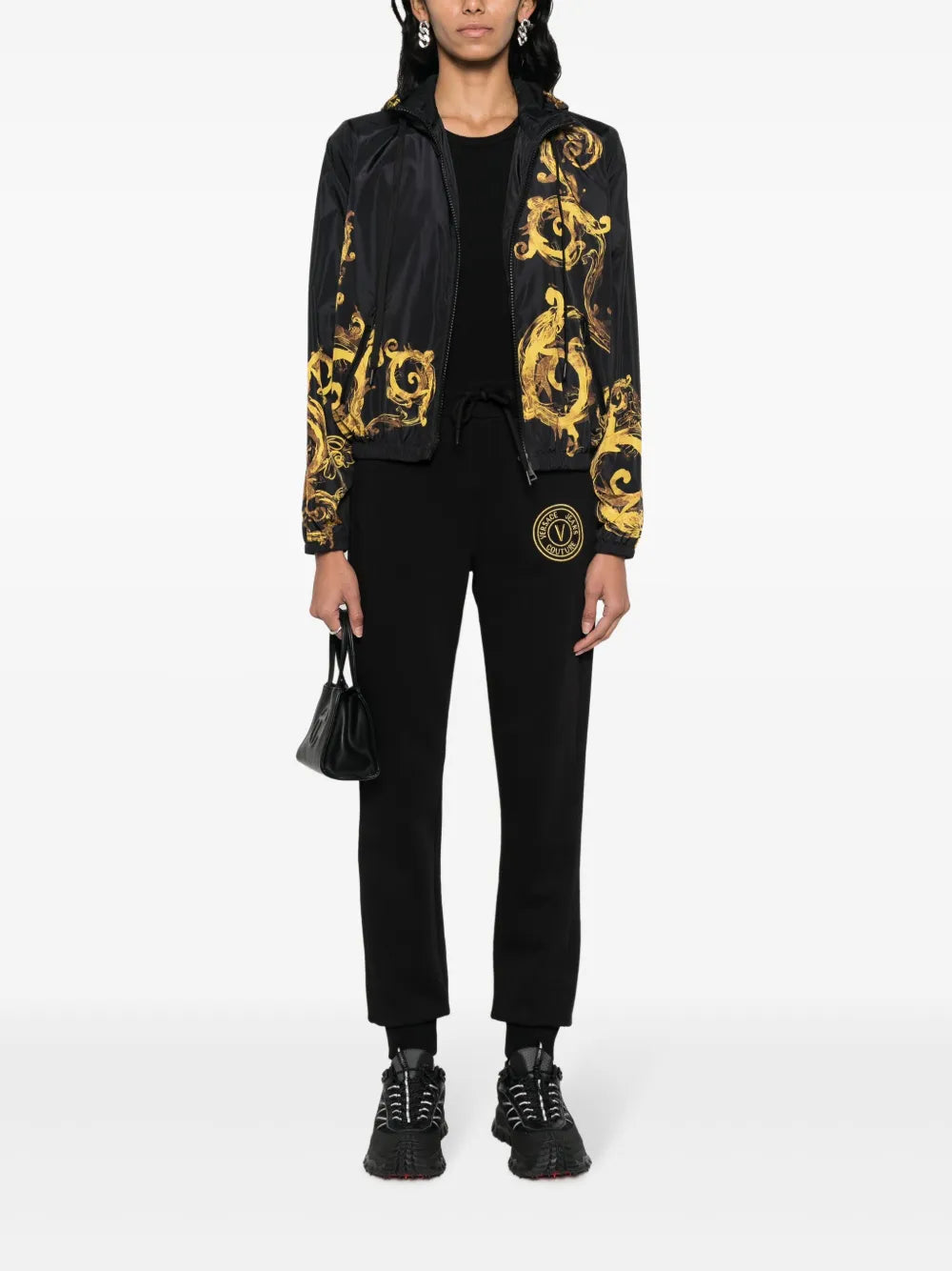 Barocco-Print Hooded Jacket