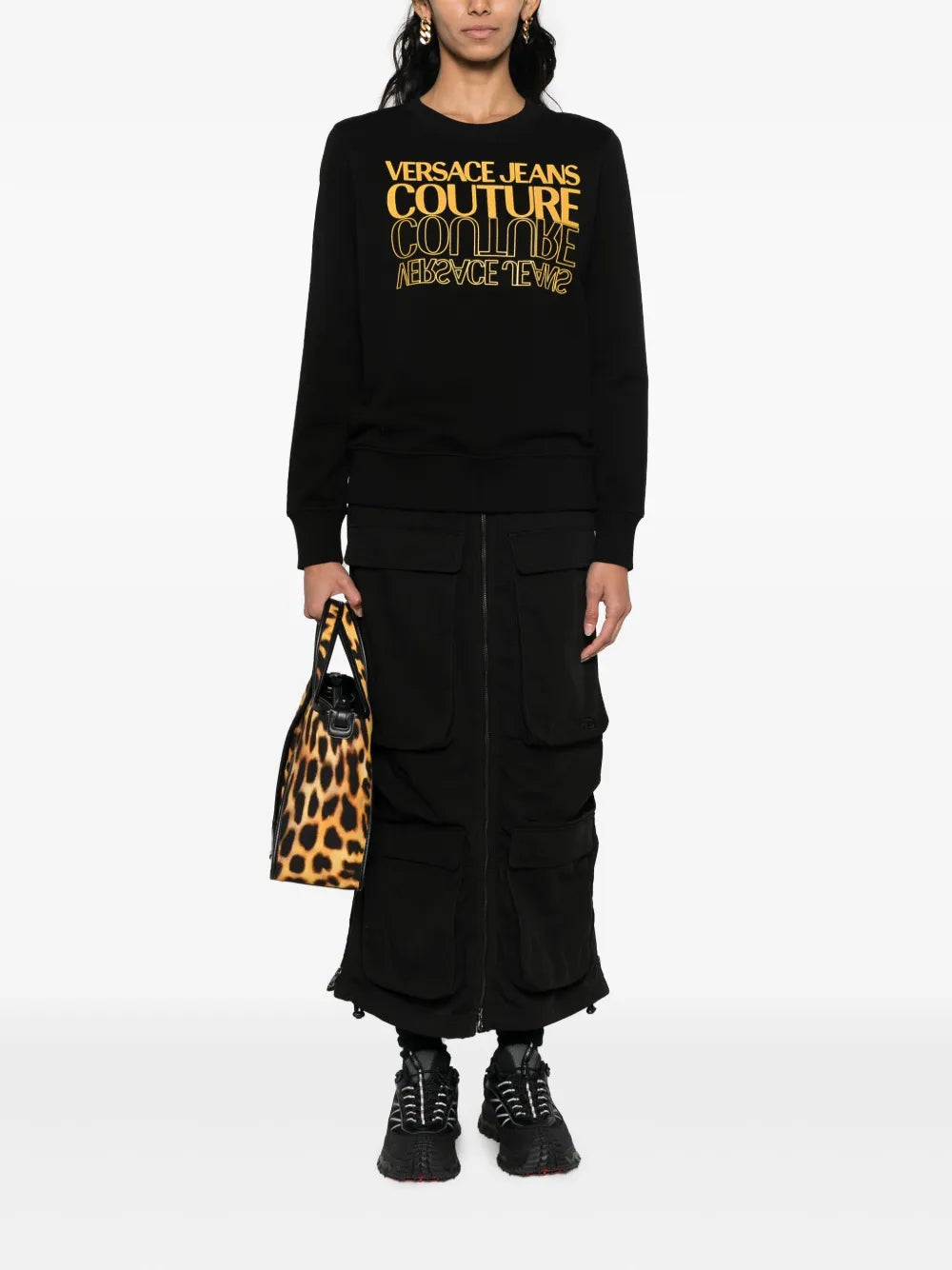 Logo-Print Cotton Jumper
