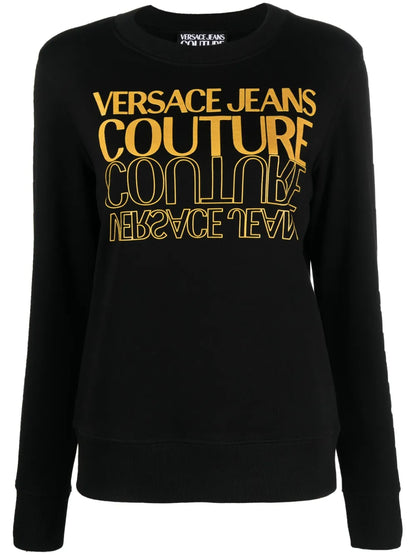 Logo-Print Cotton Jumper