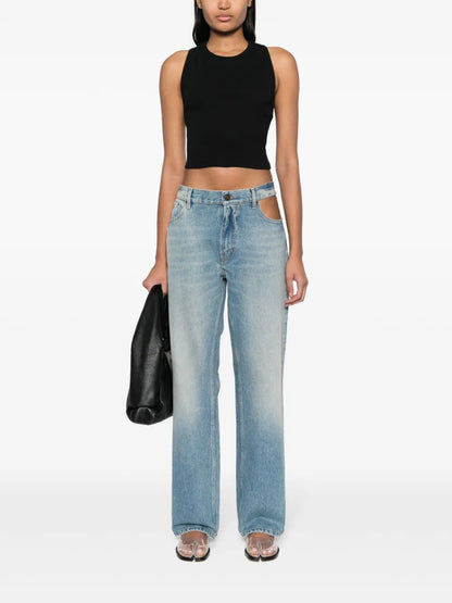 Low-Rise Wide-Leg Jeans