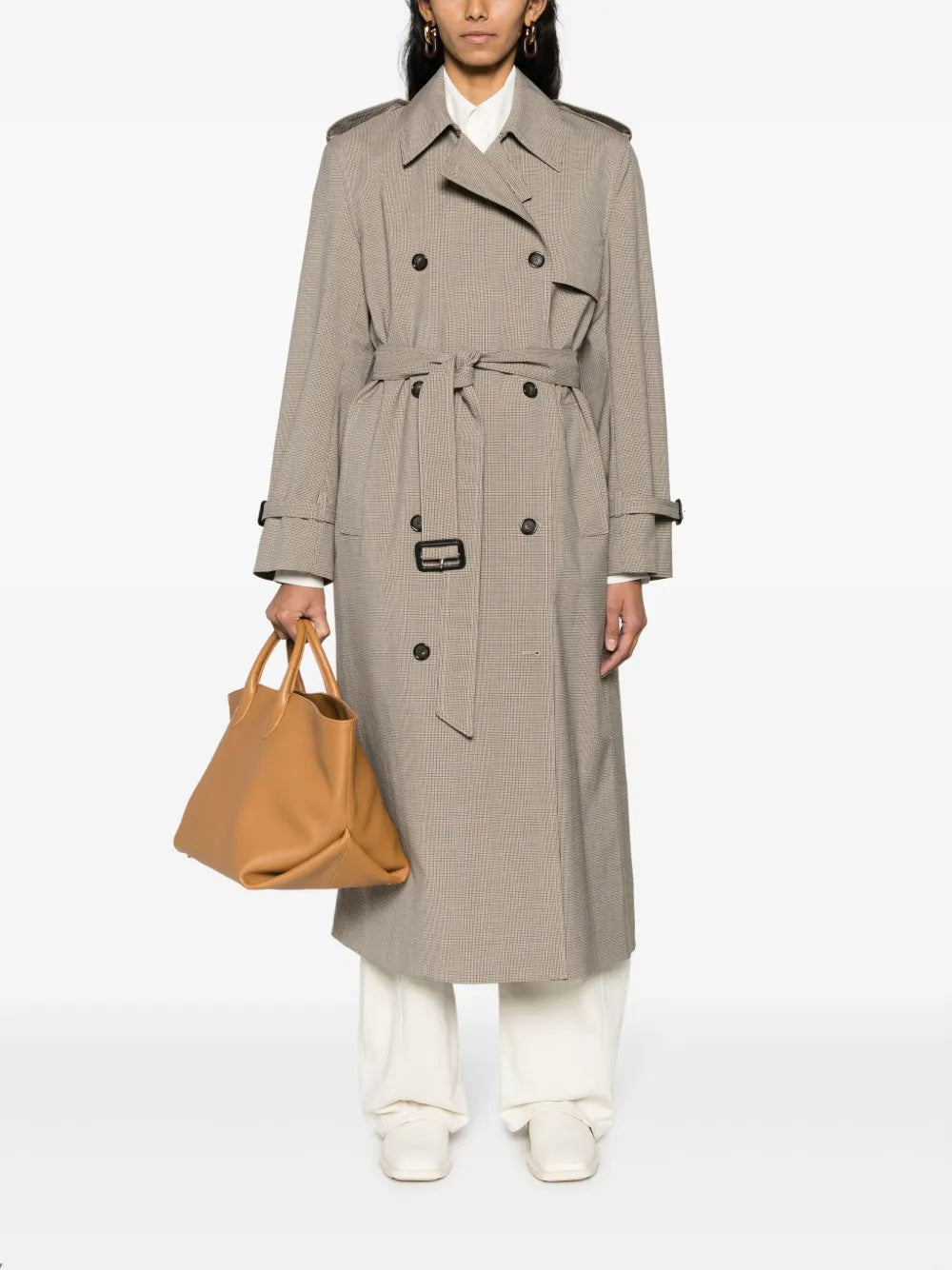 Houndstooth Trench Coat