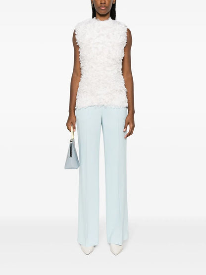 Textured Sleeveless Silk Top