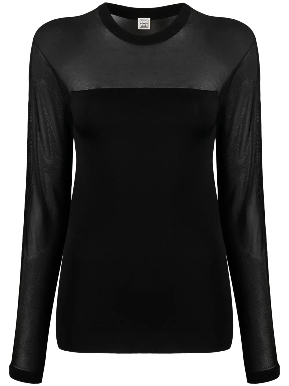 Semi-Sheer Panelled Top