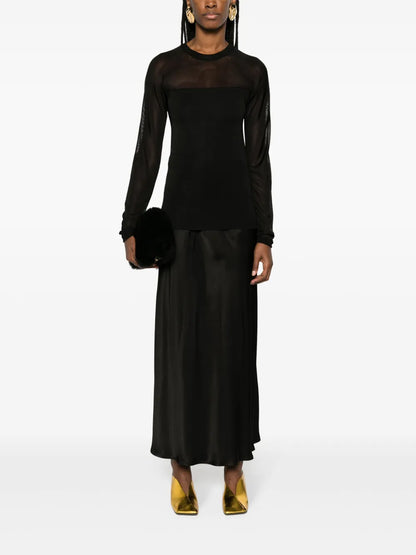 Semi-Sheer Panelled Top
