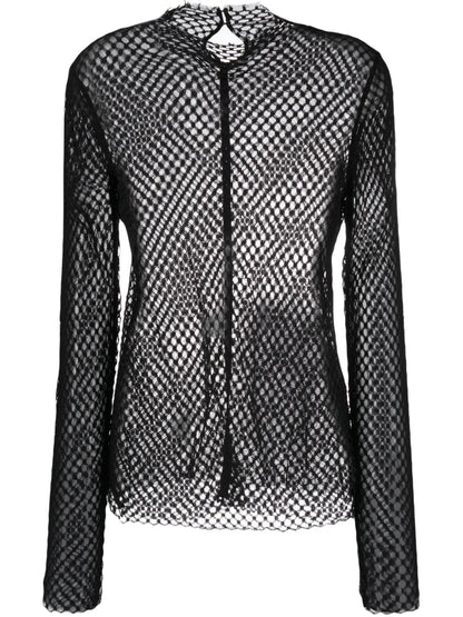 Diamond-Lace Sheer Top
