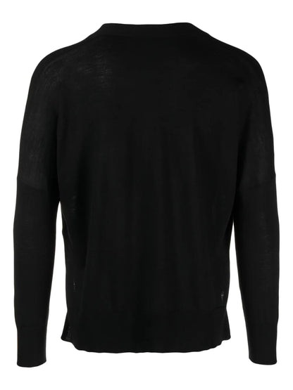 V-Neck Wool Cardigan