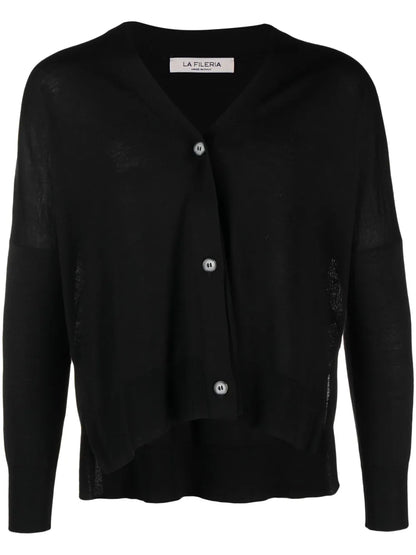V-Neck Wool Cardigan