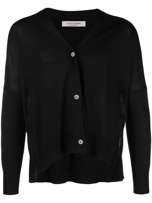 V-Neck Wool Cardigan