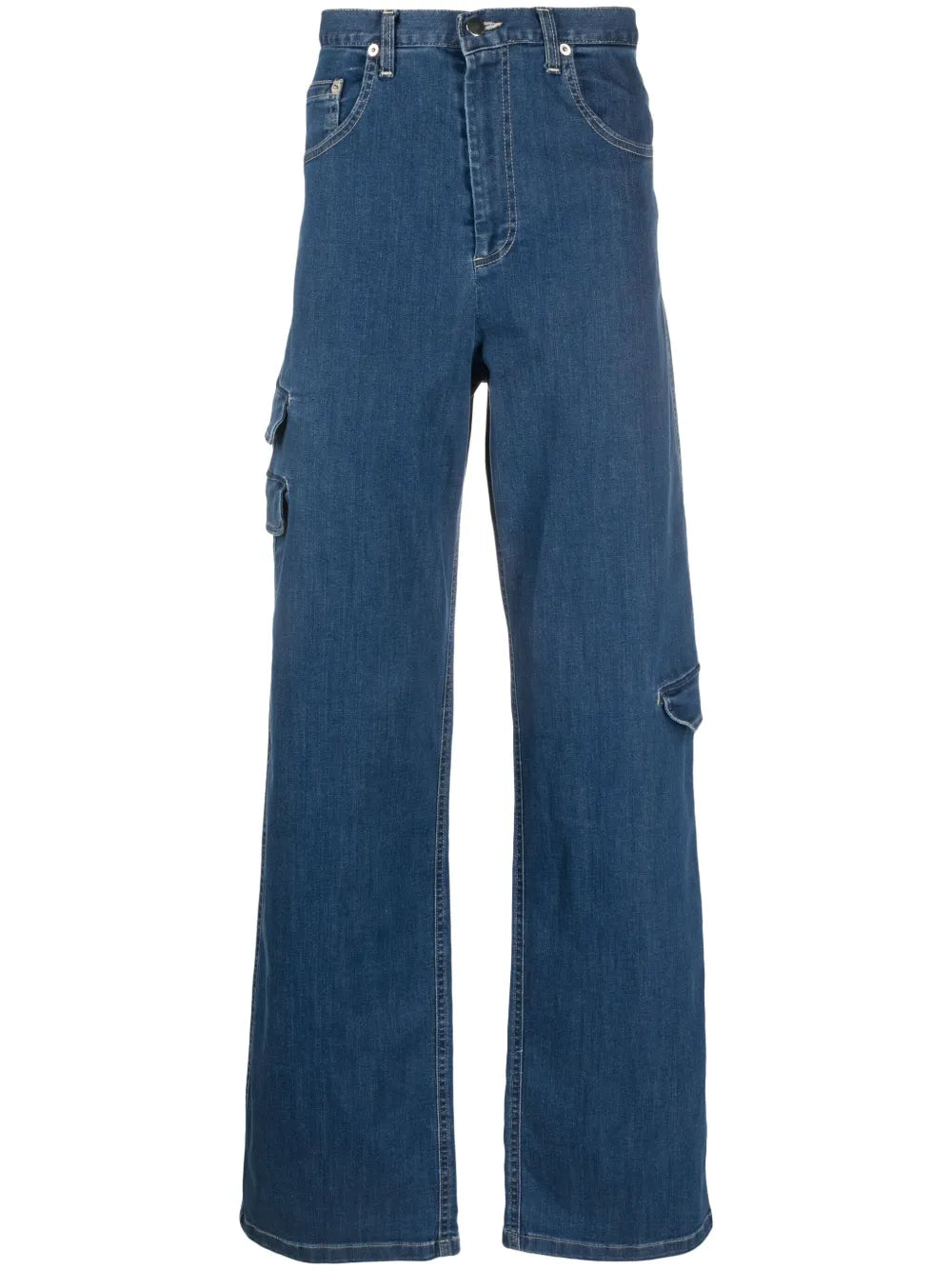 High-Waist Wide-Leg Cargo Jeans