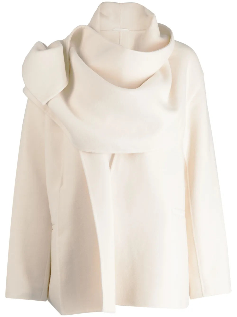 Wrap-Design Wool-Blend Jacket