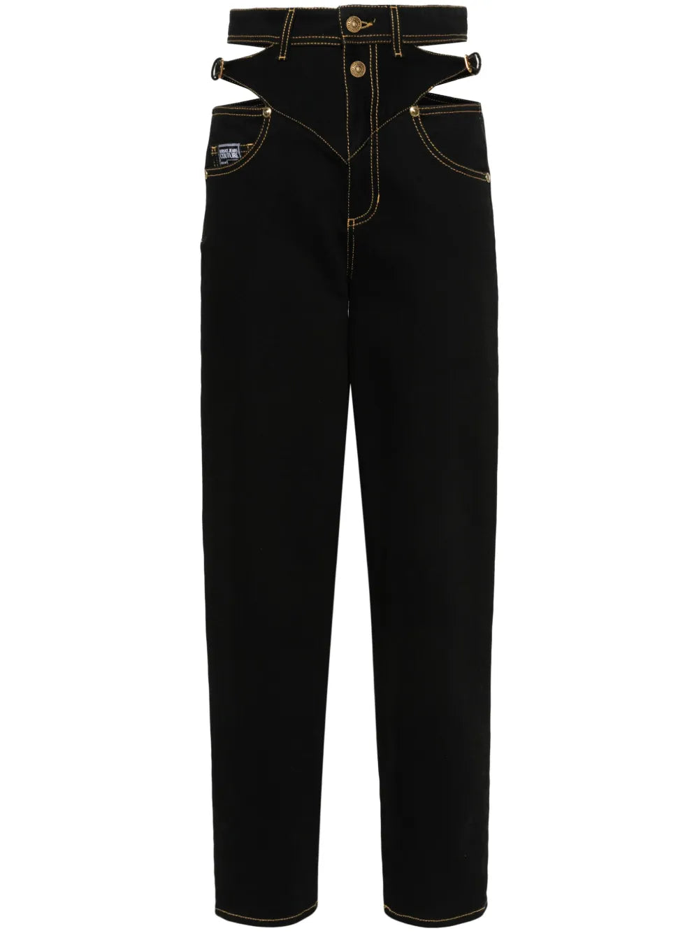 Logo-Engraved Straight Jeans
