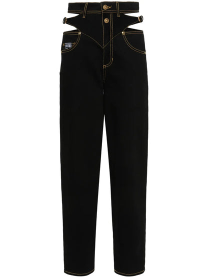 Logo-Engraved Straight Jeans