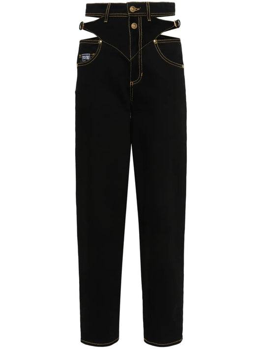 Logo-Engraved Straight Jeans