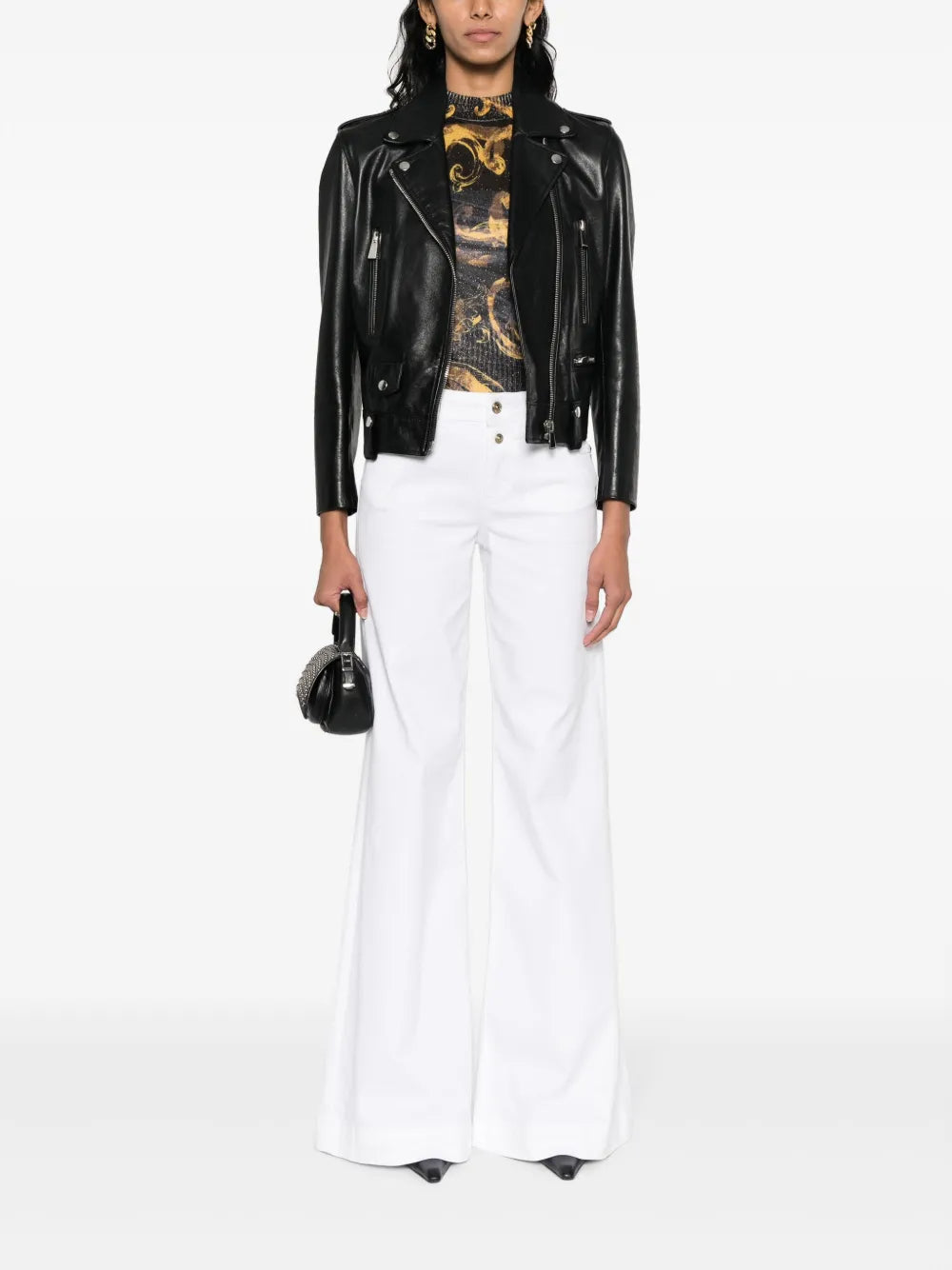 Logo-Patch Wide-Leg Jeans
