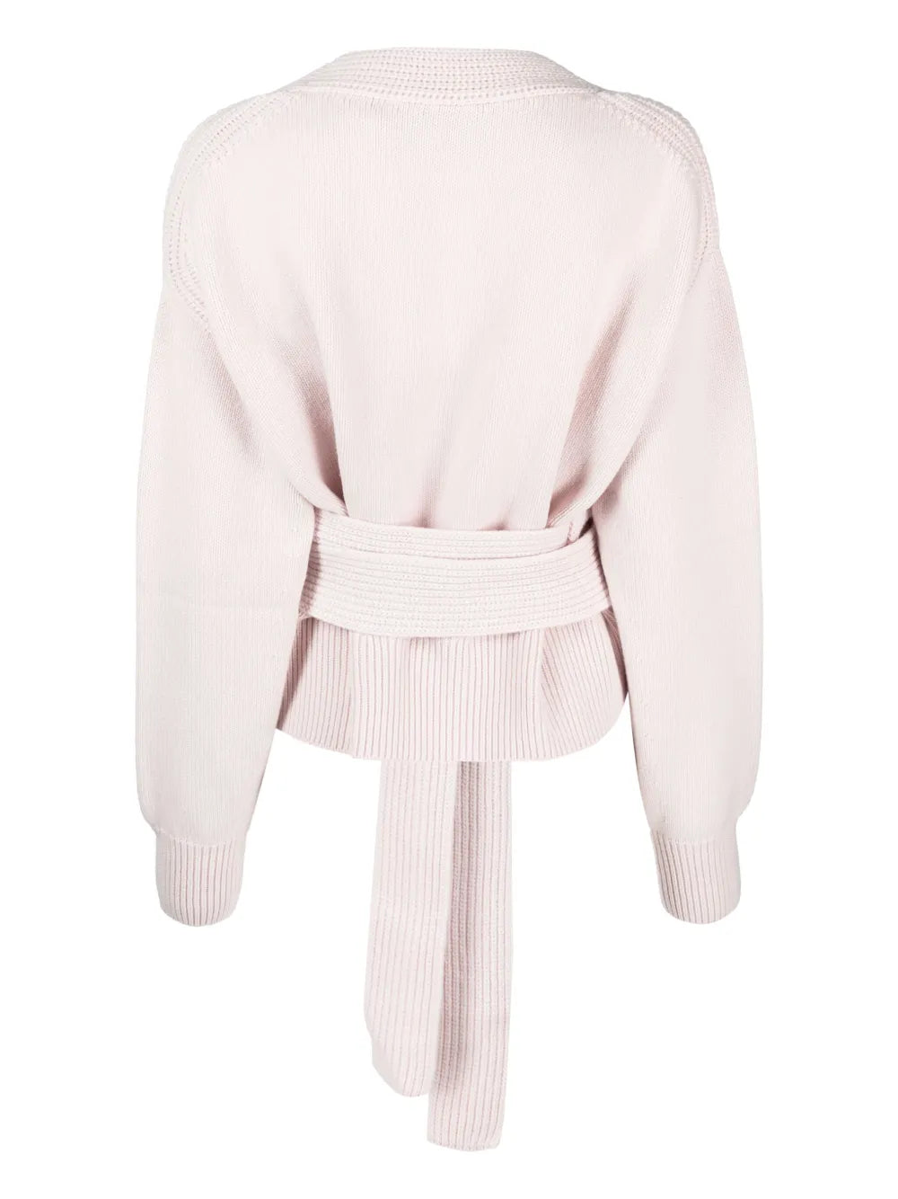 Belted Ribbed-Knit Cardigan