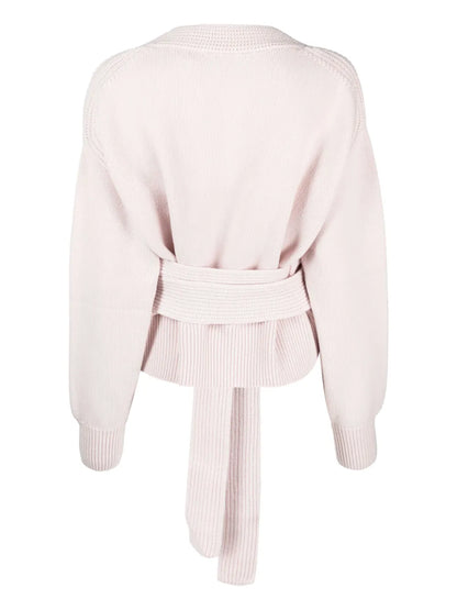Belted Ribbed-Knit Cardigan